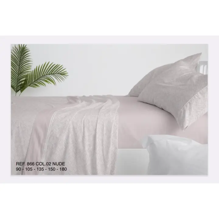 Juego sabanas Tela estampada Dorvel Burrito Blanco modelo 866 color Nude c.02 - 1