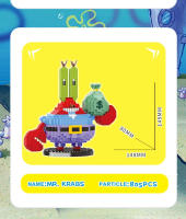 Bloques De Construcción Spongebob Krusty Krab Casa De Naranja Squidward Habitación Patrick Star Escenas Figura Modelo Anime Juguete Regalo Para Adultos Y Niños - details 3