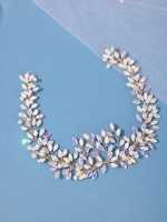 Diadema De Lujo Con Cristales Y Perlas Para Bodas Y Fiestas Accesorio De Cabello De Novia Corona De Joyas Adorno De Vino Típico Adulto Tamaño 56 - details 7