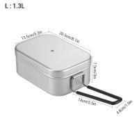 Caja De Almuerzo Campingmoon Plegable De Aluminio 650ml / 1300ml Con Mango Para Camping Picnic Contenedor Bento De Acampar - details 3