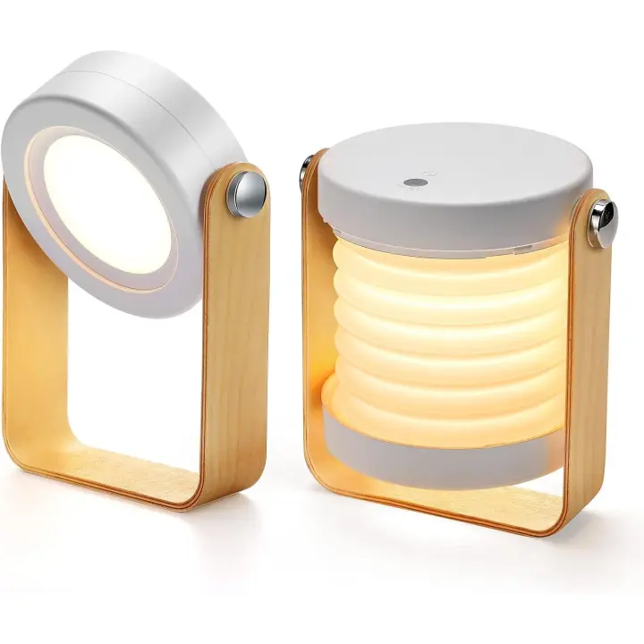 Lámpara de noche con luz táctil regulable, lámpara de noche con mesita de noche portátil, luz nocturna segura - 1