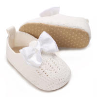 Zapatos De Caminar Para Bebés Niñas Primavera Verano Con Lazo Suaves De Algodón Resistente a Golpes Cierre SLIP-ON Transpirables Talla True - details 8