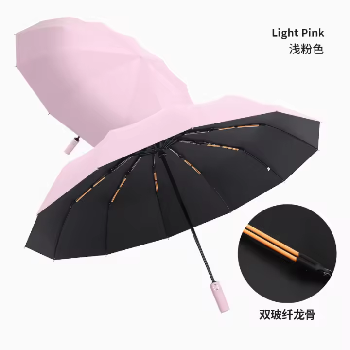 Reinford 24-Bone Umbrella, Hombres de Negocios Dura y duradero Viento-Resistant Paraguas, Anti-UV Sunscreen Umbrella Women's Sunny - 1