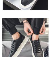 Zapatillas Blancas Para Hombre 2024 Moda Primavera Casual Con Cordones Punta Redonda Planas Zapatos Deportivos Ajuste Talla Normal - details 18