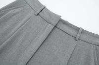 Traza Elegante Conjunto De Pantalones Solids Para Mujer Verano 2024 Sin Mangas Cuello En V Botones Vestido Top + Shorts De Cintura Alta Vintage - details 16
