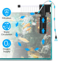 Filtro De Acuario Silencioso 3 En 1 Con Bomba Interna Y Purificador De Agua Accesorios Para Filtro Submersible De Oxígeno - details 3