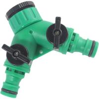 Splitter De Jardín 2 Caminos Válvula Y Doble Con Grifo Para Riego De Plantas Y Jardinería Con Apagado De Agua - details 8