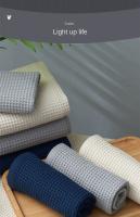Toalla De Baño De Algodón Waffle Suave Y Cómoda Absorbente De 35x80cm/70x140cm No Pilla Fácil Tela Tejida Para Aseo Personal - details 3