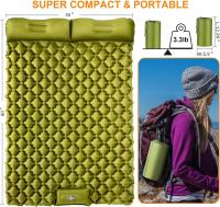 Colchón De Acampar Doble Inflable Con Almohada Y Tela Impermeable Para Senderismo Plegable Matrícula De Viaje Ligera - details 13
