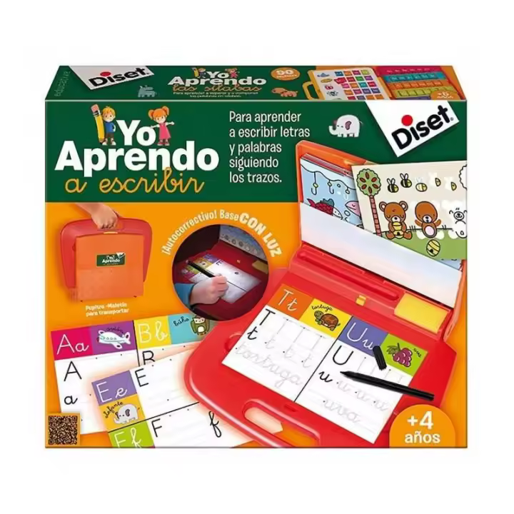 Diset Pupitre Luminoso Aprender a Escribir Autocorrectivo con 21 Láminas Borrables - 1