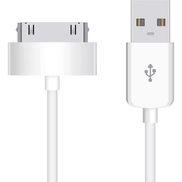 Cable de datos y carga USB Vibe para iPhone 4/4s, iPhone 3G/3GS, iPad 1/2/3, iPod, cable de carga de 30 pines, 1 m, blanco - 1