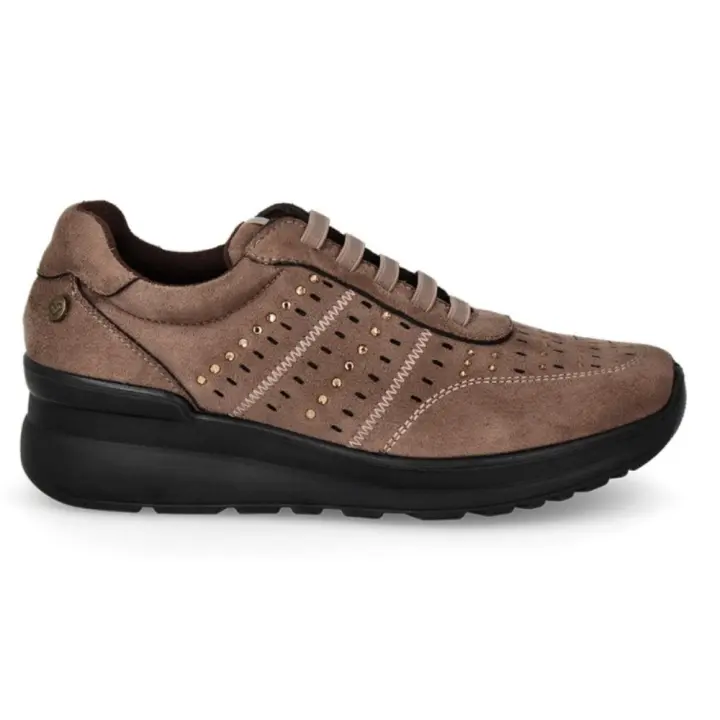 Zapato confort Amarpies para mujer ast27000 color taupe - 1