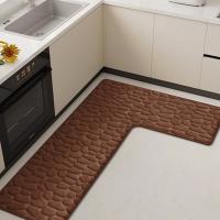Alfombra De Cocina L a Prueba De Caídas Y Resistente a La Suciedad Antiadherente Y Absorbente De Aceite Con Diseño De Color Sólido Y Textura Gruesa - details 8