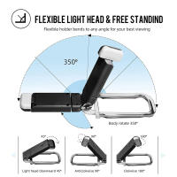 Luz De Lectura Mini LED Recargable USB Con Protección Ocular Y Ajuste De Brillo Luz Nocturna Pequeña Portátil Para Libros - details 18