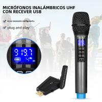 Micrófono Inalámbrico Depusheng W4 Con Eco Acento Bajo Y Bluetooth 98 FT Rango UHF Sistema De Micrófono Portátil Dinámico Para Escenario - details 2