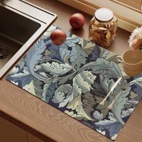 Mantel De Cocina Absorbente William Morris Antideslizante Y Hidratante Para Tazas Y Platos Tamaño Variado Material Poliéster Y Algodón - details 7
