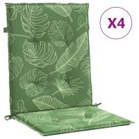 vidaXL Cojines para silla con respaldo bajo 4 uds tela Color Azul y blanco,  Verde y rosa,  Blanco y verde y mas Cojín Decorativo de Asiento Cojines de muebles de salon - details 2