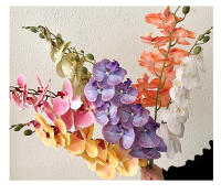 Orquídeas Artificiales De Látex Con 9 Mariposas Para Decoración De Habitaciones Y Mesas Fiesta De Boda Disponibles En Color Natural - details 9