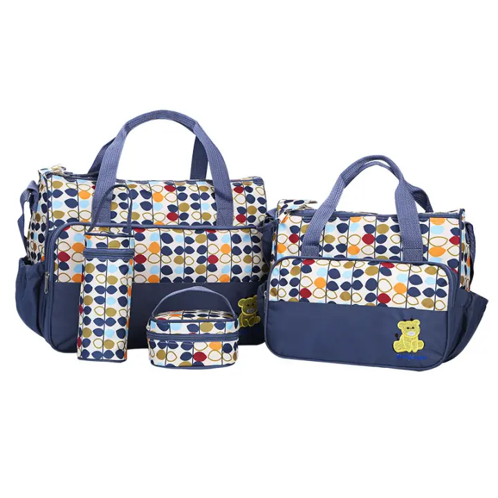 5PCS Diaper Bag Tote Set - Baby Bags for Mom - 1
