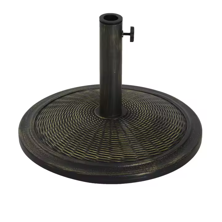 Outsunny Base para Sombrilla de Jardín Peso Neto 13 kg Soporte de Parasol de Cemento Retro para Postes de 35mm/38mm/48mm para Terraza Patio Exterior Ø48x34 cm Bronce - 1