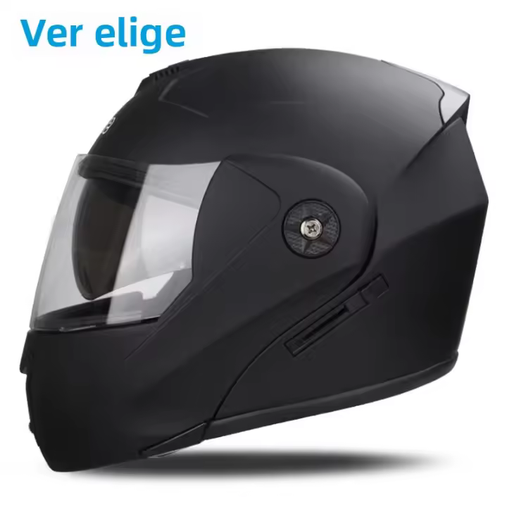 Casco De Motocicleta Uchoose Con Certificación DOT Doble Lente Sección Transversal Casco De Seguridad Modular Flip Unisex Con Visera - 1