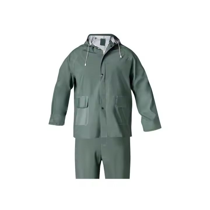 Wolfpack Traje de Agua Impermeable Verde PVC Talla 9-XXL - Ajustable | Puños Ajustables | Bolsillos Bajos - 1
