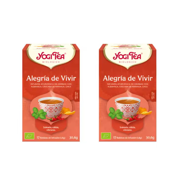Té Alegría de Vivir | Packs 2 |  Yoga fácil para renovarse | 17 bolsitas de infusión | YogiTea - 1