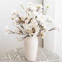 Bouquet De Flores Artificiales De Cerezo Y Prunus Decorativas Baratas Para Casa Arreglo Floral Falso Para Bodas Y Navidad - details 2