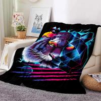 Manta De Flannel Tigre Negro Dorado 3D Para Sofa Cama Viaje Moderna Antipelusa Regalo De Cumpleaños Manta De Cobertor Rectangular Para Adultos - details 0
