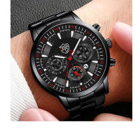 Reloj De Pulsera De Cuarzo Para Hombre Estilo Casual Y Negocio Material De Acero Inoxidable Luminoso Con Correa De Cuero Reloj De Fecha - details 8
