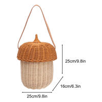 Cesta De Almacenamiento De Rotura Pequeña Tejida a Mano En Forma De Aro Decorativa Para Propiedades Fotográficas Y Uso Doméstico - details 4