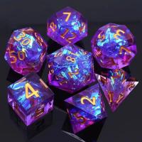 Juego De 7 Dados De Resina En Formas Poliedras Multicolor Para Juegos De Mesa Y Decoración Del Hogar Juguete De Rol Para Niños Y Adultos - details 9