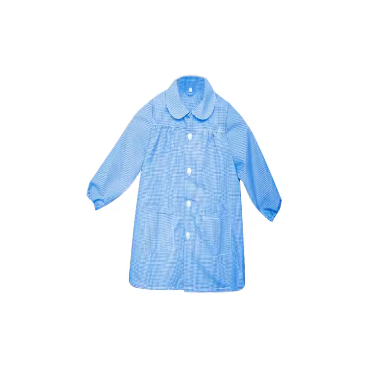 Various Bata Escolar  Niño o Niña Babi Escolar Infantil para Guardería y Colegio con Botones con cuadros pequeños multicolor uniforme - 1