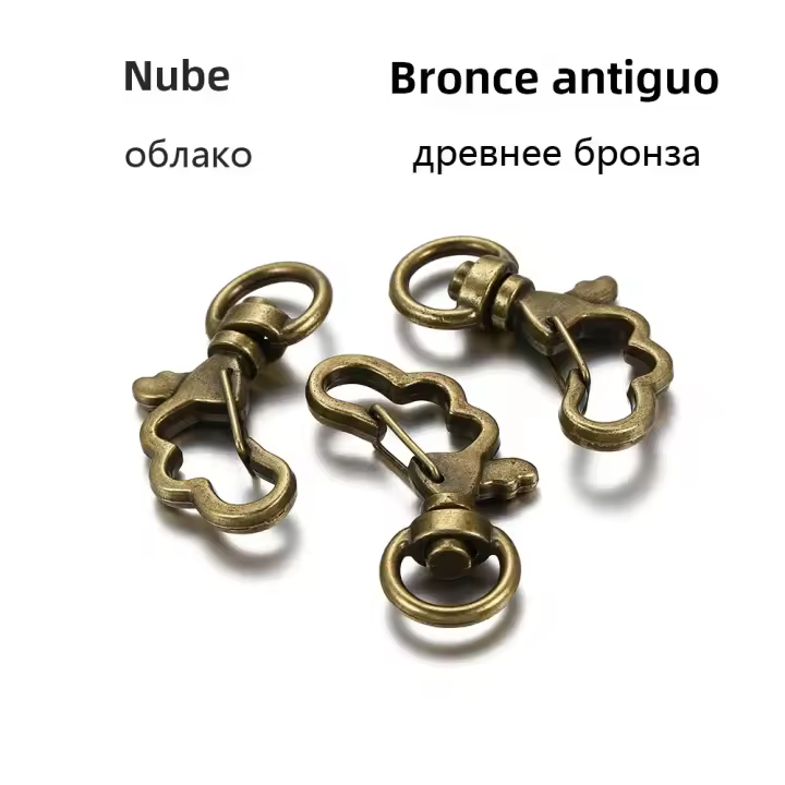 Lote De 10 Llaveros Mixtos De Colores Con Diseños De Luna Perro Gato Delfín Nube Corazón Para DIY Joyería Accesorios De Enlaces Metálicos De Aleación De Zinc - 1