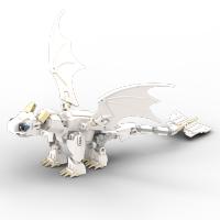Conjunto De Bloques De Construcción MOC How to Train Your Dragons 2en1 Modelo De Dragón Negro Y Blanco Juguetes Para Niños Y Niñas Regalos - details 4