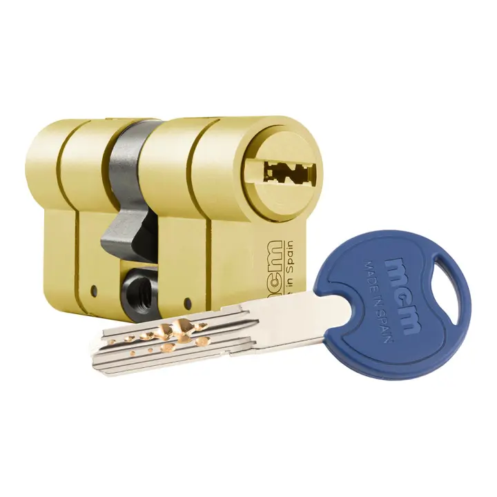 Cilindro scx+ de alta seguridad anti-rotura, antibumping y antiganzúa. 30-30 latón y doble embrague. scx+de: 30-30 mcm - 1
