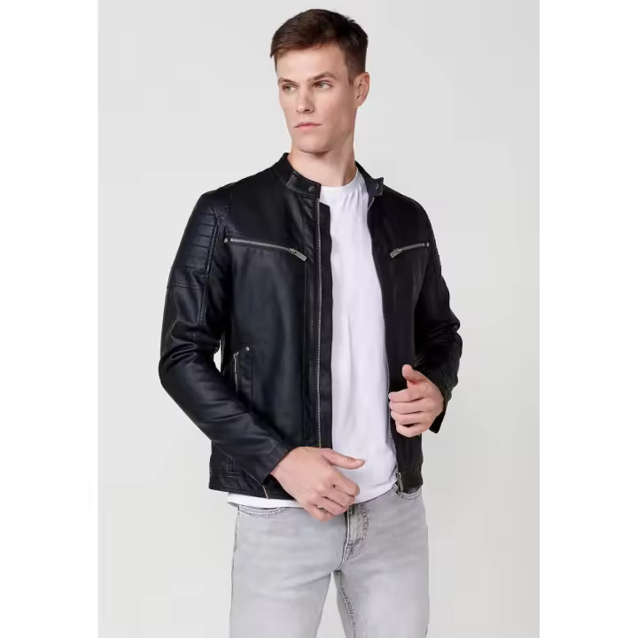 Piel con efecto Koroshi Hunter, tirador de cuello negro para hombre - 1