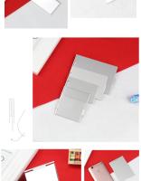 Espejo De Maquillaje Portátil Dobladillo De Aluminio Pequeño Espejo De Mano Plegable Para Maquillaje Espejo De Vanidad Compacto Para Cosméticos - details 2