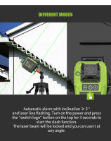 16 Lines 4D Laser Level 360°Self-leveling Horizontal and Vertical Cross Super Powerful Green Laser Beams 4800mAh Laser Level - details 3