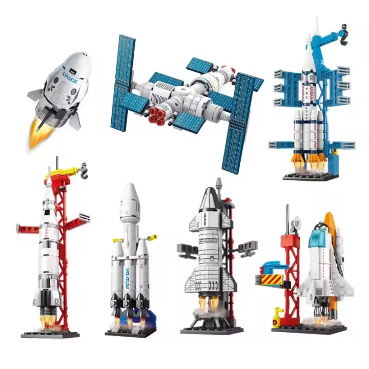 MOC Serie Creativa De Aeronáutica Bloques De Construcción Espacial Rocket Craft Set De Base Estación De Lanzamiento Para Niños Juguetes De Bloques De Plástico ABS Regalo Para Niños - 1