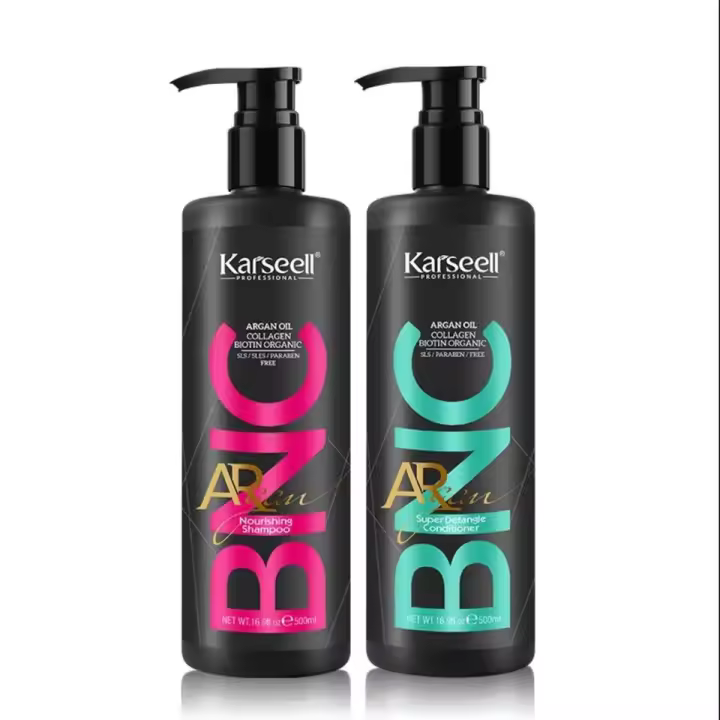 KARSEELL - Pack Champú y Acondicionador de la Línea BNC Protección del Color Reparación Capilar Brillo Suavidad Hidratación Intensa Antifrizz Aceite de Argán Cabello Seco y Dañado Apto para Todo Tipo de cabello - 2 x 500ml. - 1