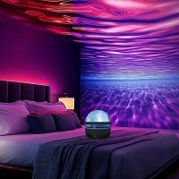 Proyector De Onda Oceánica USB Con 7 Modos De Color Y Brillo Ajustable Iluminación Multicolor Para Habitaciones - details 2