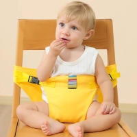 Silla De Bebé Plegable Alta Con Correa Portátil Para Niños Asiento De Comer Y Baño Lavable Con Cinturón De Seguridad Para Viajes - details 4
