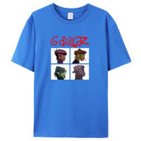 Camiseta De Algodón Puro Para Hombre Gorillazs Punk 90s Estampado De Rock Manga Corta Talla Grande Moda Casual Unisex - details 5