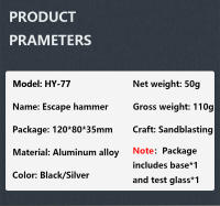 Martillo De Seguridad Para Coche Herramienta De Emergencia Para Romper Ventanas Y Cortar Correas De Seguridad Aluminio Lifesaving - details 15