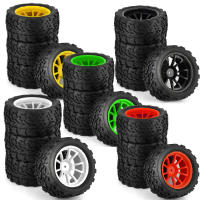 4pcs Pneumáticos De Goma Para Camión RC Monstruo 125mm 1/10 Con Rines Y Tornillos De Nylon Para Trxs Himoto HSP HPI Redcat Accesorios De Autos Y Juguetes Remotos - details 6