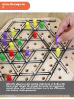 Juego De Ajedrez Geométrico Con Cadena Juguete De Entrenamiento Para La Interacción Familiar Y El Pensamiento Juguetes De Regalo Para Despacho - details 10
