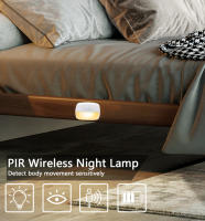 Lámpara Nocturna LED Con Sensor De Movimiento PIR Enchufe Europeo Y Estadounidense 110V 220V Baterías AAA Para Dormitorio Baño Pasillo Armario - details 6