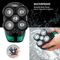 Afeitadora Eléctrica Recargable Para Hombres 5 Cabezas Flotantes Trimmer De Barba Nariz Oreja Cepillo De Rostro Razor Clipper 5 En 1 4D - details 10