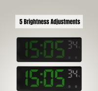 Reloj De Mesa Digital Con Control De Voz Temperatura Dual Modo Nocturno 12/24H LED Reloj De Alarma Para Despertar En La Mesa - details 5